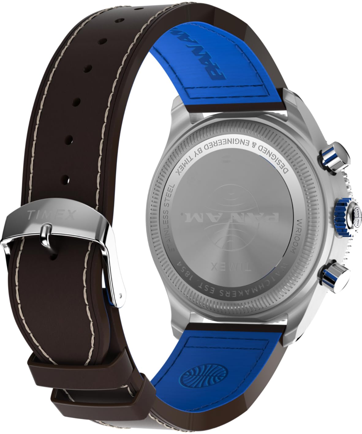 Timex Herren Chronograph Quarz Armbanduhr Fly Back x Pan Am