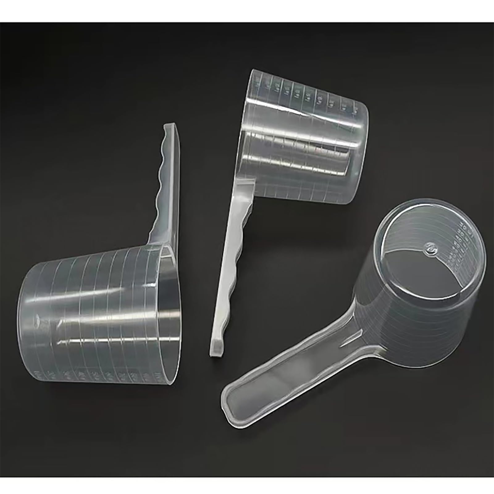 Cuillères à mesurer 100 ml lot de 2 plastique long manche pour nourriture animaux domestiques lessive