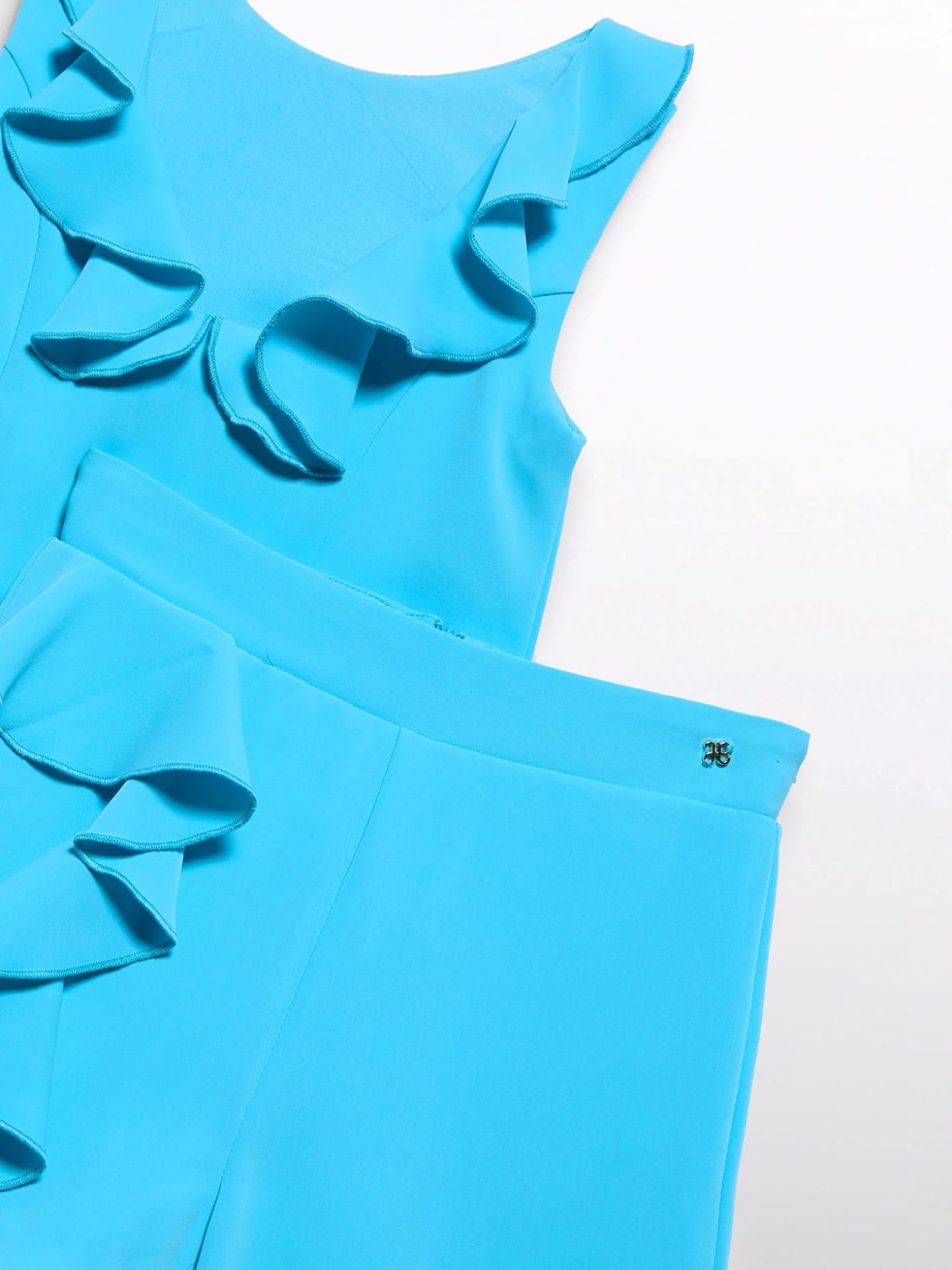 ABEL & Lula Conj. Bermuda Crepe Volantes para niña Turquesa