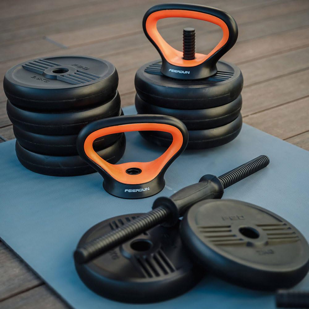 Kit Manubrio V2 + Barra + Kettlebell 10 kg Xiaomi FED, 10 kg, Modulabili, Multifunzione, Impugnatura ergonomica