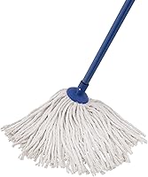 Vista 1 de Superio Trapeador de hilo de algodón para limpieza de pisos de madera dura para el hogar, cocina, baño, limpieza de oficina, azul resistente