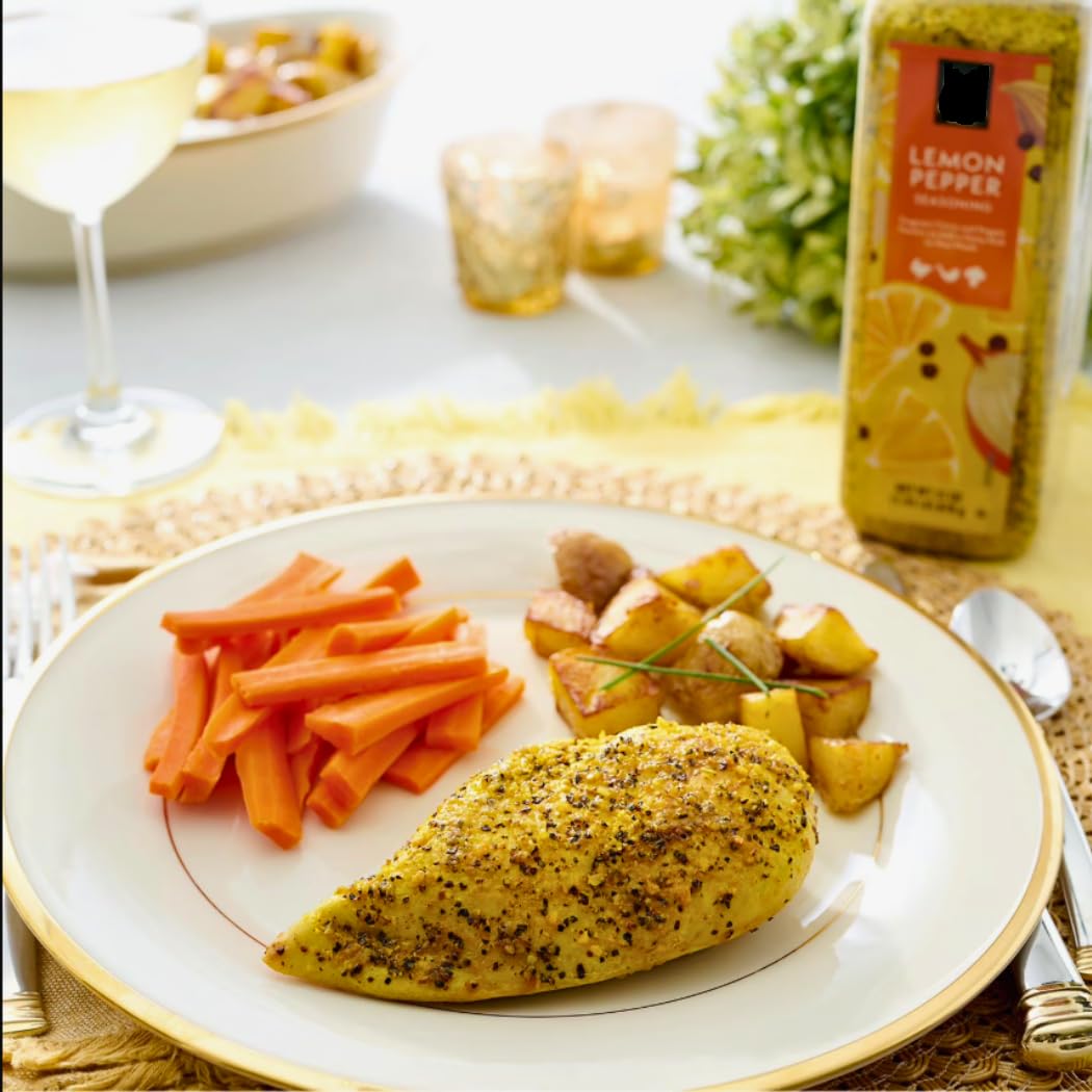 M MarK Lemon Pepper Seasoning, 31 Ounce | Zesty Citrus & Black Pepper Blend with Onion & Garlic | Bulk Size Dry Rub for Chicken, Fish & Veggies