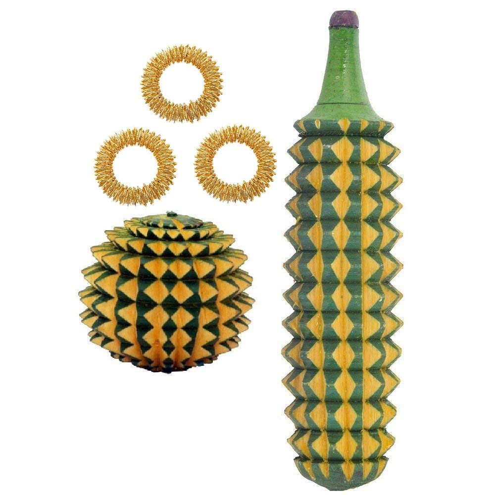 AB CRAFT Karela + Ball Wooden Hand Massager + Sujata Finger Ring FREE for Body Stress Acupressure (Wooden) Combo Massager) (Set of 5) (B0BL6MP7HP) Amazon Price History, Amazon Price Tracker