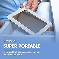 Vista 4 de Boxgear Magnetic Locker Mirror - 5" x 7"- for School Locker, Bathroom, Household Refrigerator, Locker Accessory, Workshop Toolbox or Office Cabinet