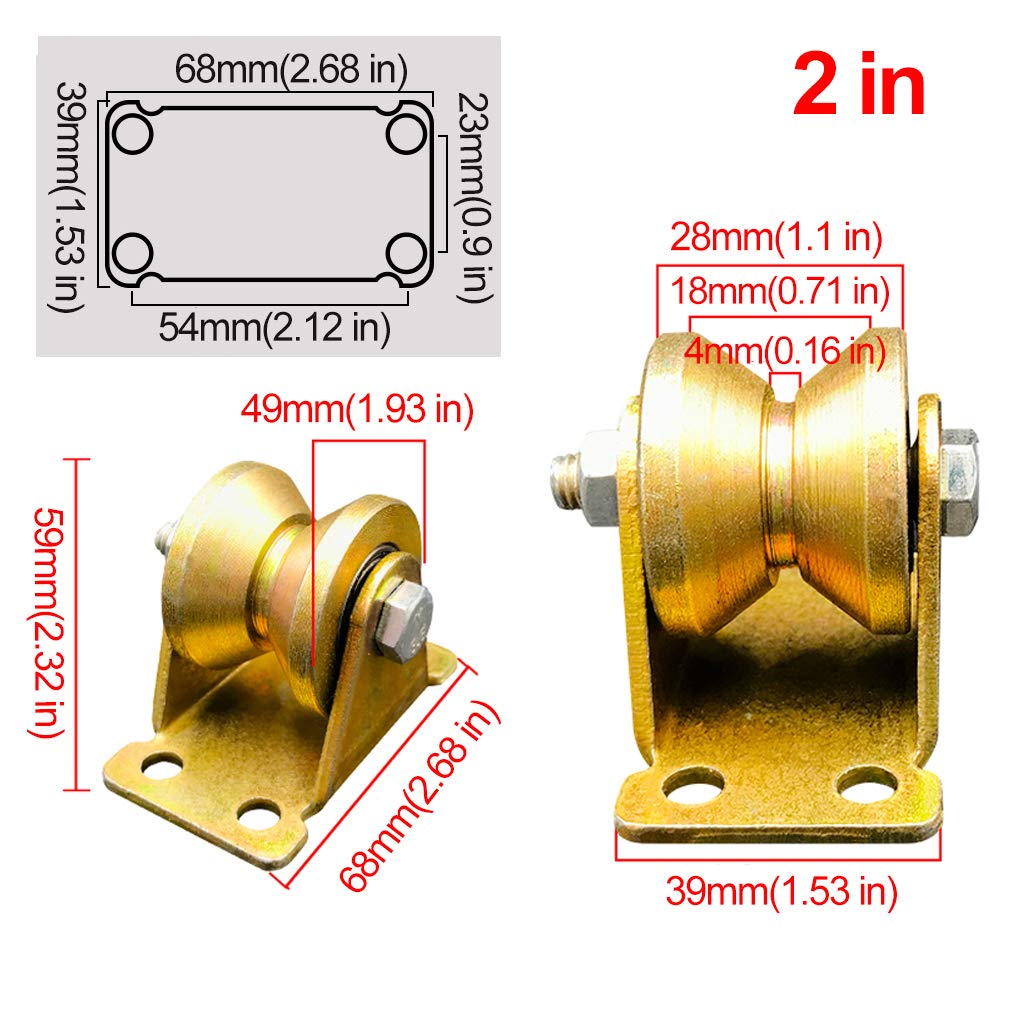 Rotella con scanalatura a V for impieghi gravosi - Rotella in acciaio resistente 1 pcs(2in)