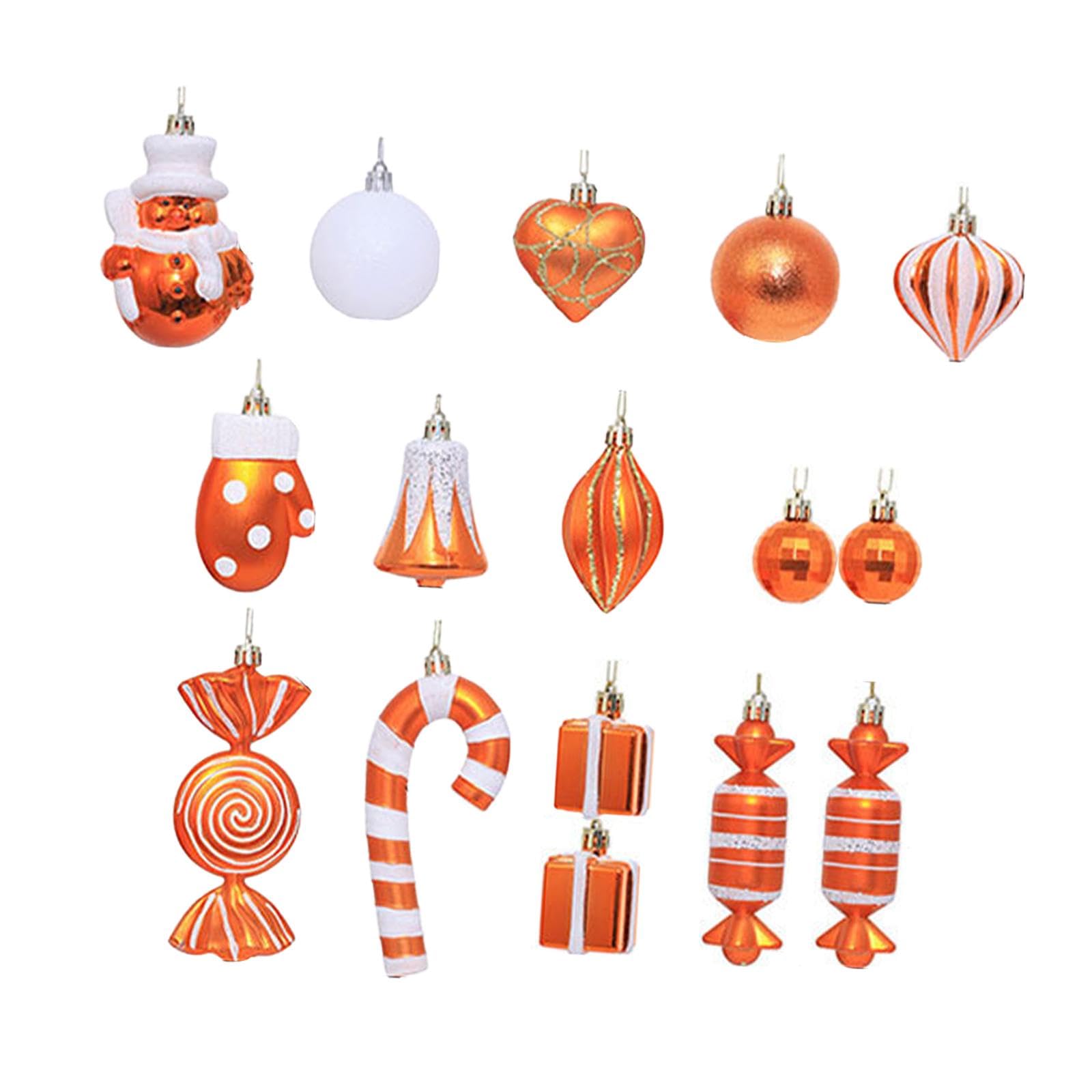 Boules de Noël incassables MagiDeal orange pour suspension sapin