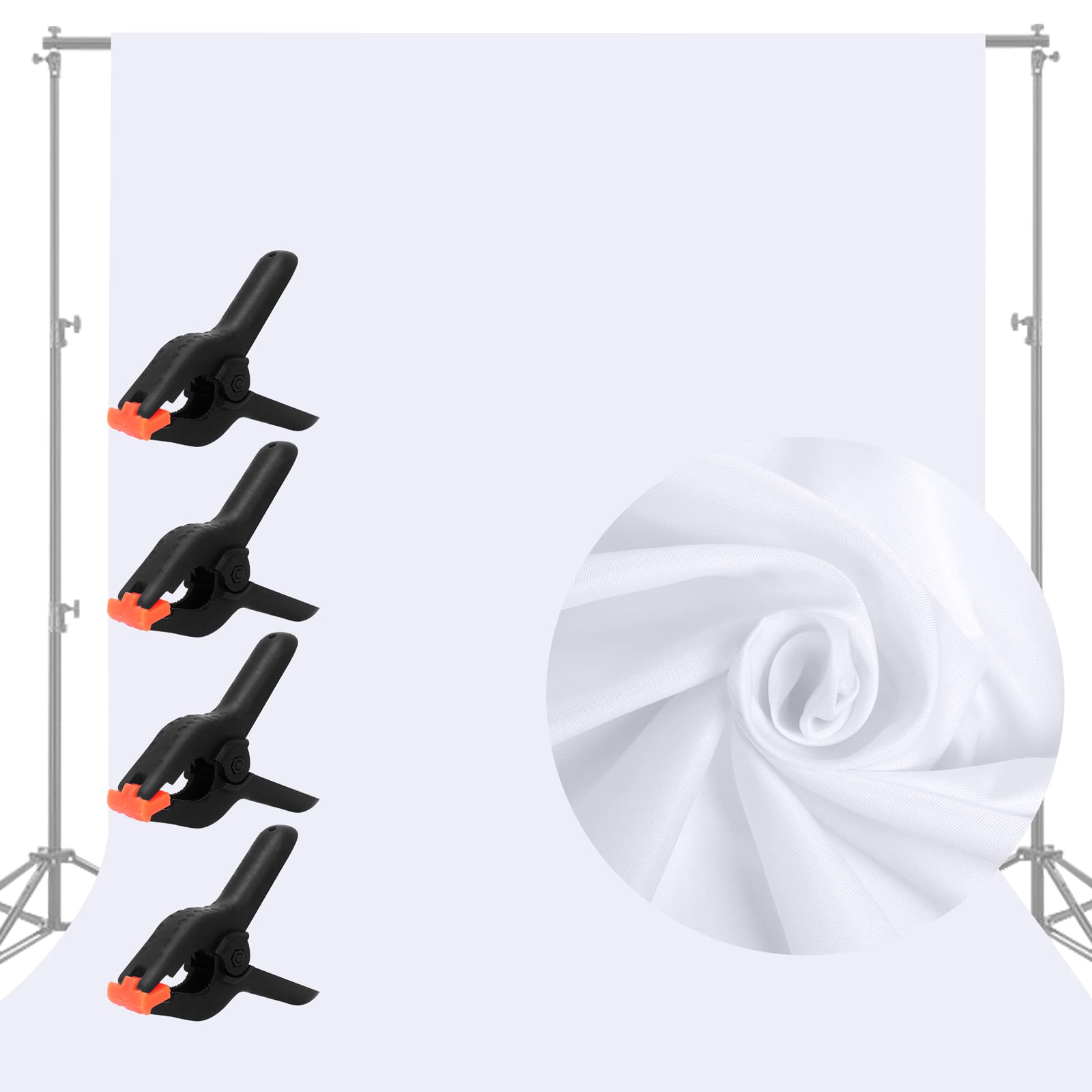 7 x 10 ft White Backdrop Background Chromakey Cloth for Photography