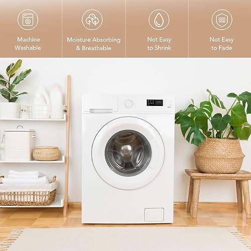 Miniatura 6 de Lekesky Funda de edredón tamaño Queen  Juego de funda de edredón de 3 piezas de microfibra lavada con patrón floral azul para todas las estaciones,