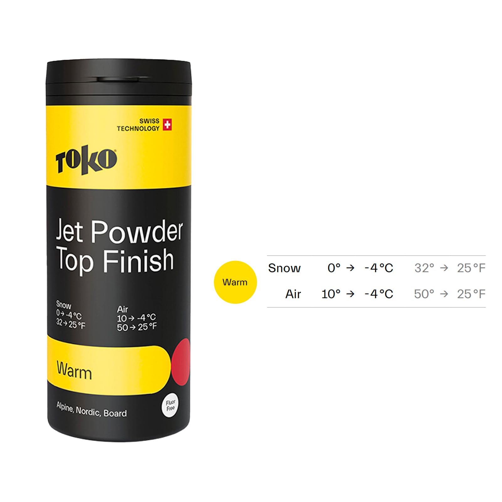 TOKO Jet Powder Top Finish Warm 30g 0° bis -4° Rennwachs - 30 g