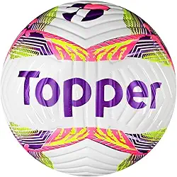 Bola Topper Samba Society Training – Sintética, Costurada, Ideal para Gramado Sintético