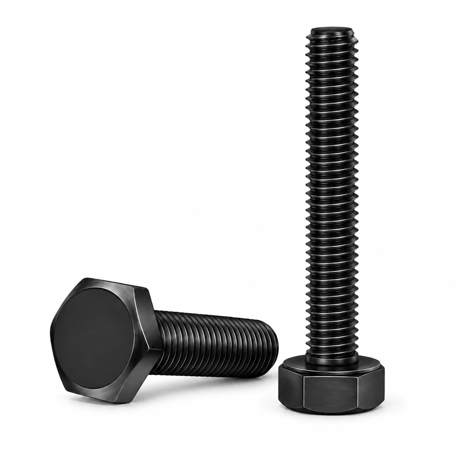 Wavanta 10Pcs M6 Bolts, M6 X 50mm Black Hex Bolts