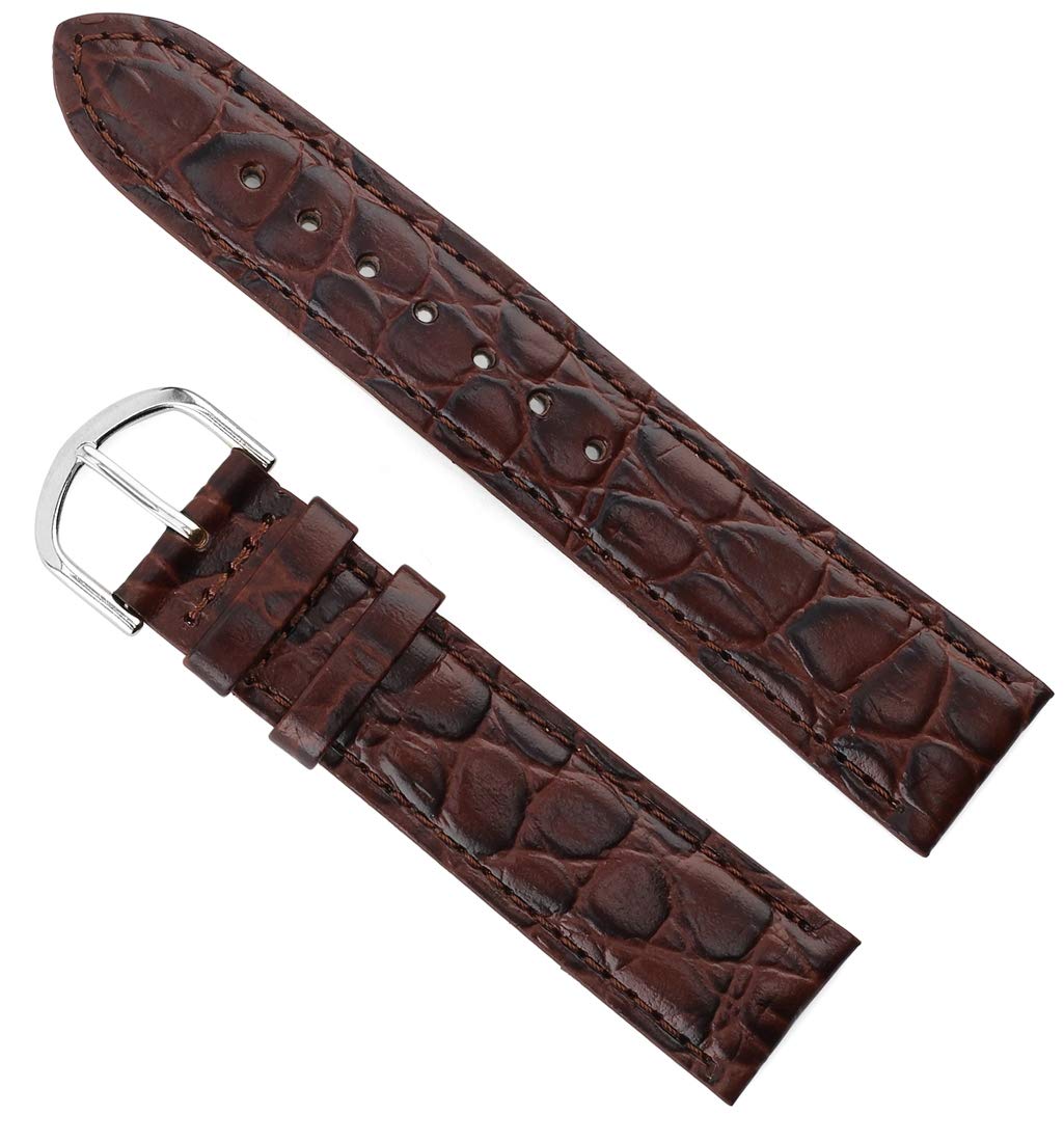 United Croco Grain Leather Watch Bands - Choice of Colors & Width - 12mm, 14mm, 16mm, 18mm, 20mm & 22mm Straps, for Men & Women - Includes 2 Spring Bars (B07SH9B7D4) Amazon Price History, Amazon Price Tracker