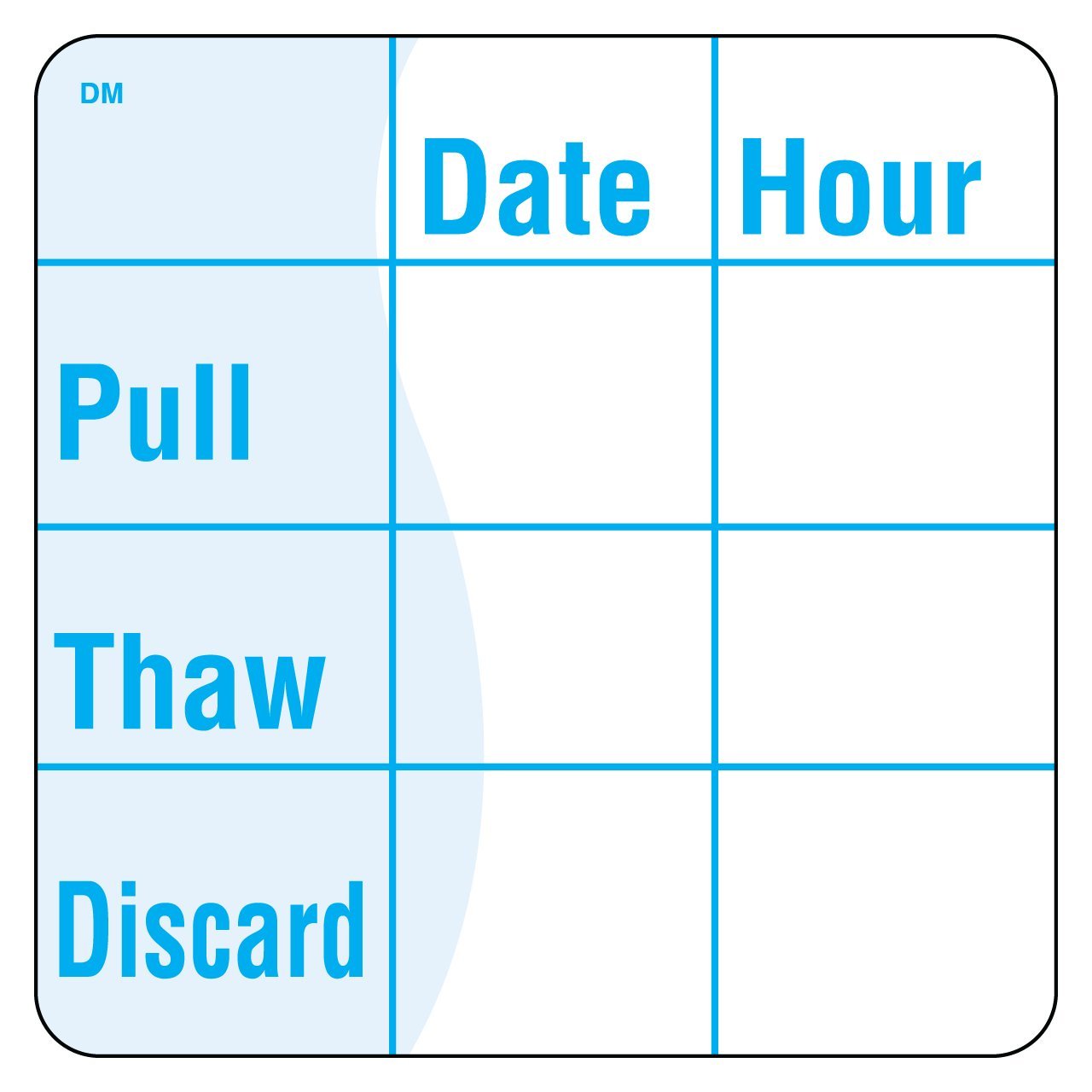 DayMark Safety SystemsIT112441 DissolveMark Pull/Thaw/Discard Dissolvable Label, 2" x 2", 250 per Roll
