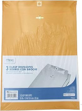 Cambridge Limited Clasp Envelopes, Heavyweight, 10x13, Brown Kraft