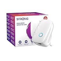 STRONG Ripetitore WiFi Dual Band AC1200Mbps, Ripetitore WiFi potente per casa, Porta Ethernet 100Mbps, Access Point, Lampada Notturna Intelligente, Compatibile con Router, Installazione Facile