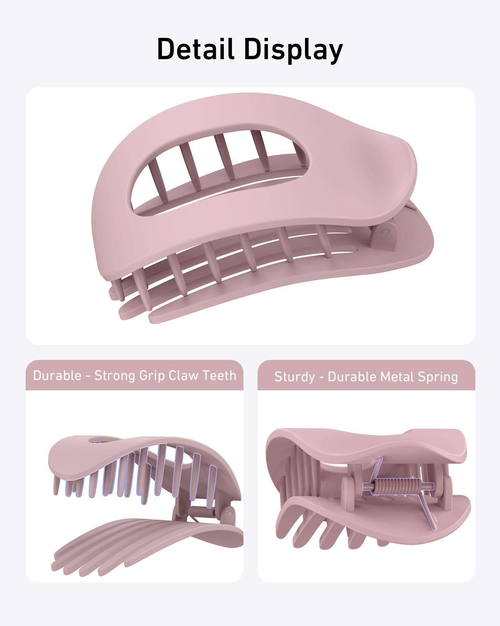 Paquete de 6 pinzas elegantes para el cabello para mujer, pinzas antideslizantes duraderas para cabello grueso y fino, ligero y elegante, perfecto para el estilo diario, fiestas y ocasiones 2