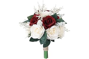 Wine Red Rose Wedding Bouquet for Winter Weddings