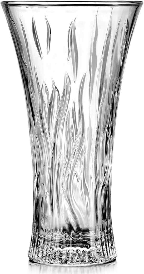 JASVIC Vase - 30CM Flower Glass Vases, Tall Clear Crystal Vases,Lead-Free Vase for dining table living room decor