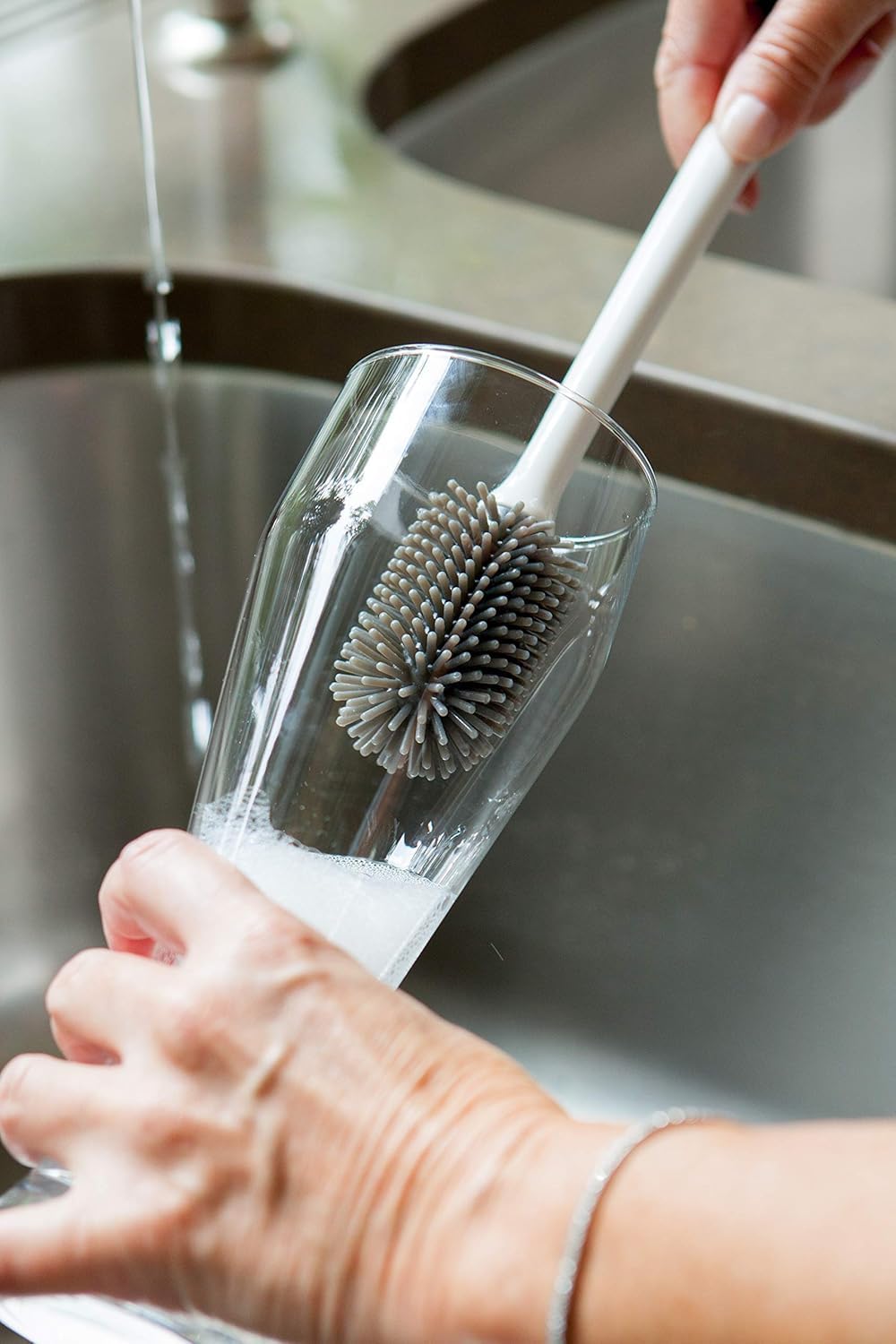 Bottiglia Spazzola in Silicone, Scovolino di Pulizia con 360 gradi