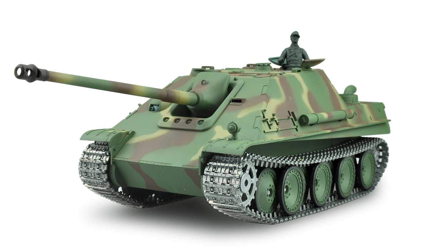 Amewi U.S. M41A3 Walker Bulldog Tanque teledirigido con Disparo, Humo y Sonido, Escala 1:16, con munición y batería, Listo para Conducir en Caja de Madera