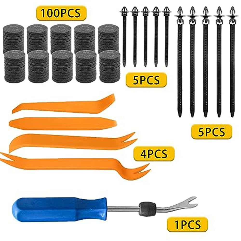 Kit Clip Auto 1295 Pezzi, Fissaggi In Plastica E Nylon, 38 Misure, Con Attrezzi Rimozione E Fascette - 2