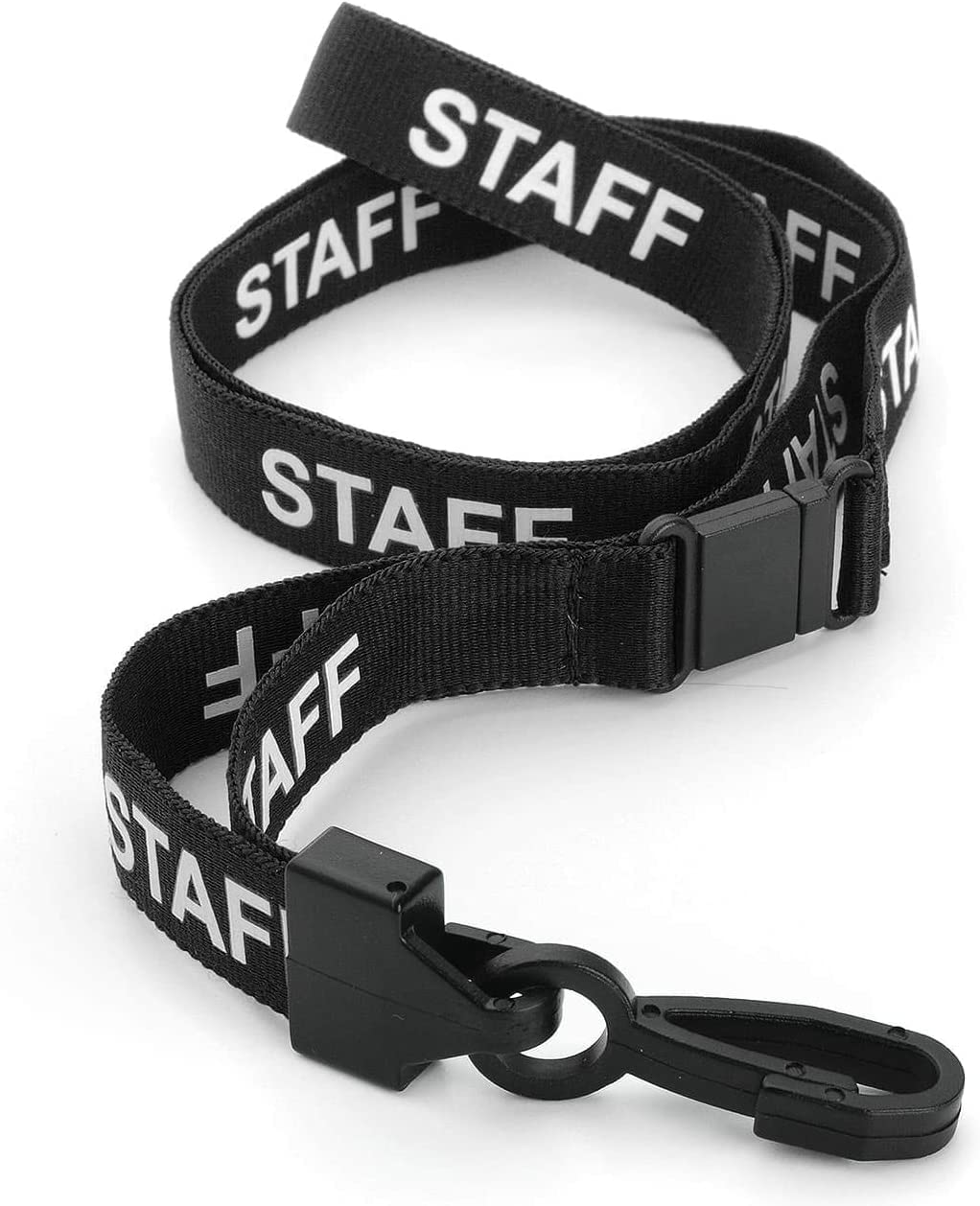 CKB LTD Staff LANYARDS Breakaway Safety Lanyard Pre-Printed Text Neck Strap Swivel Plastic Clip for ID Card Holder - Image 4