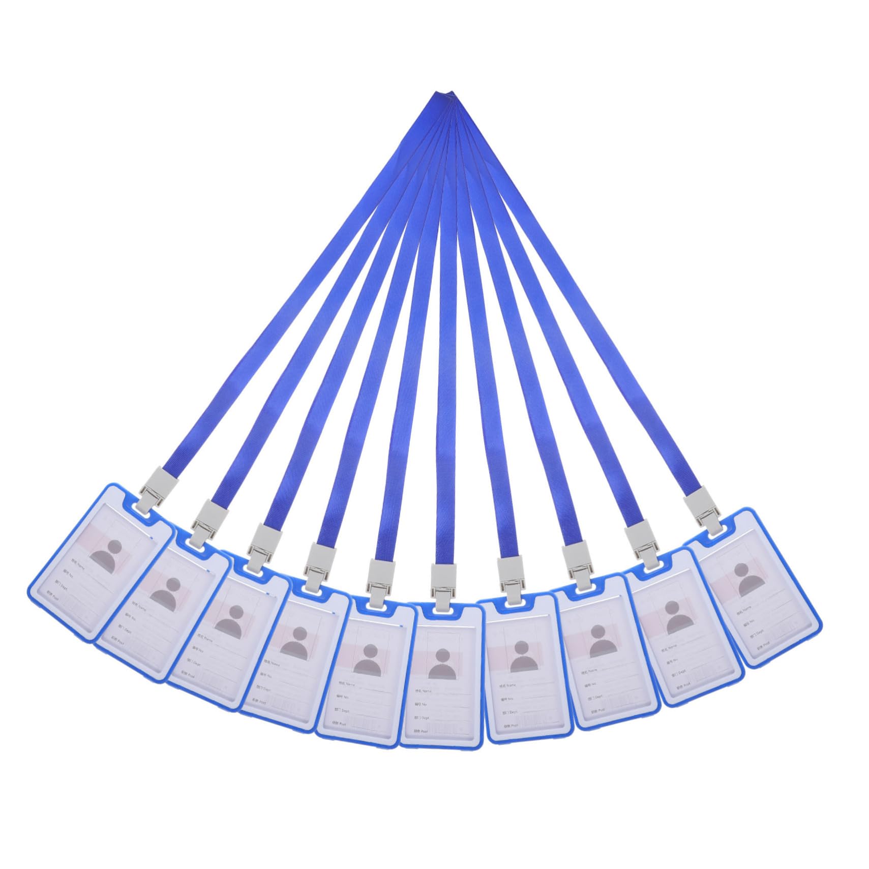 EXCEART 40piezas Fundas Para Tarjetas De Identificación Con Lanyard Portatarjetas Para Credenciales Para Empleados y Eventos Profundo