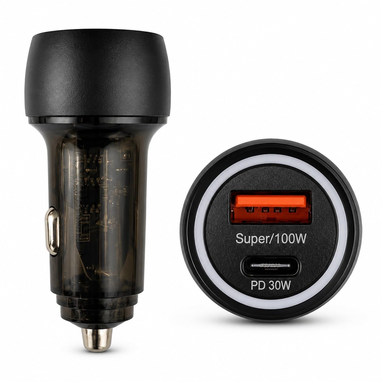 Macbot 100W Dual Output Fast Car Charger with Type-C PD & USB, LED Indicator, Charging Adapter Compatible with Cars for iOS & Android Smartphone, Laptop,Power Bank (Made in India)-image-12