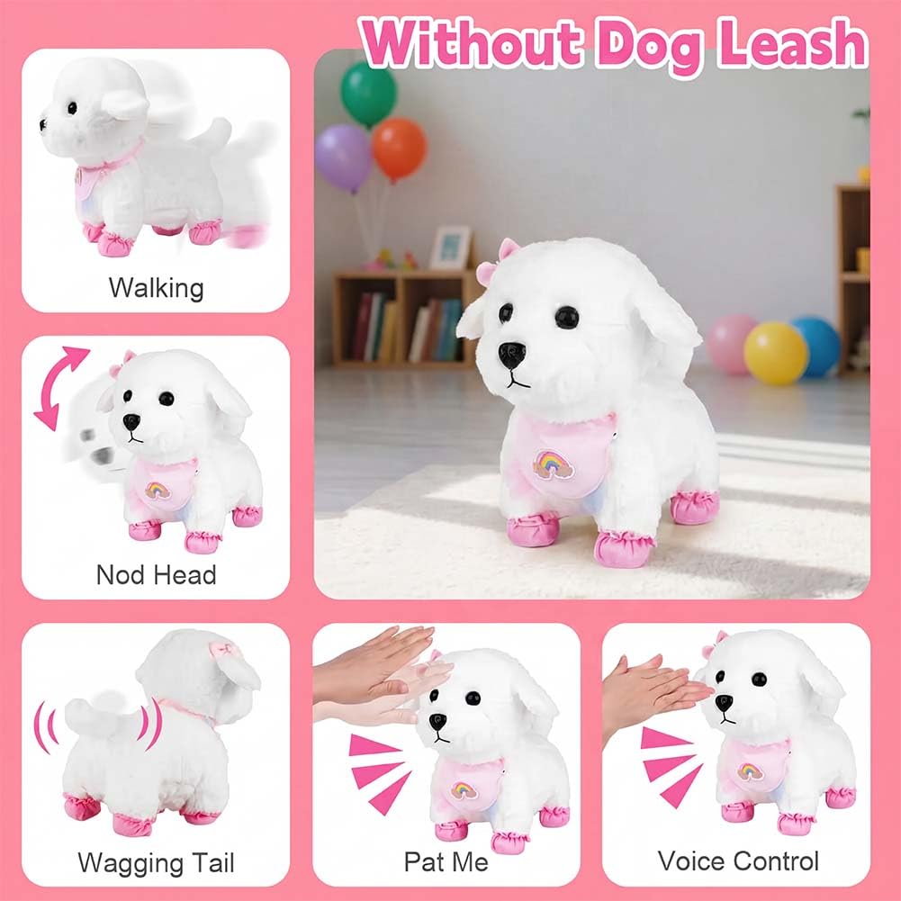 Vicloon Cane Peluche Interattivo Cammina Abbaia Scodinzola Giocattolo per Bambini 14+