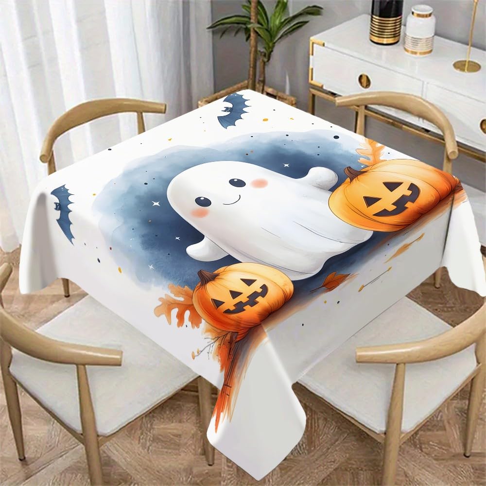 Halloween Nappe Imperméable Carrée 180x180 cm Motif Citrouille