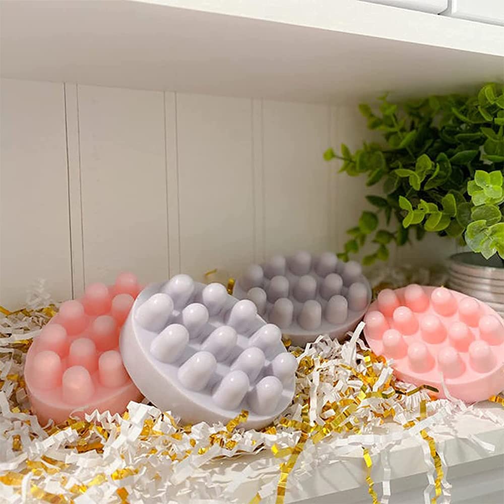 3D Savon Moule, Moule Silicone Ovale, 4 Cavités Savon