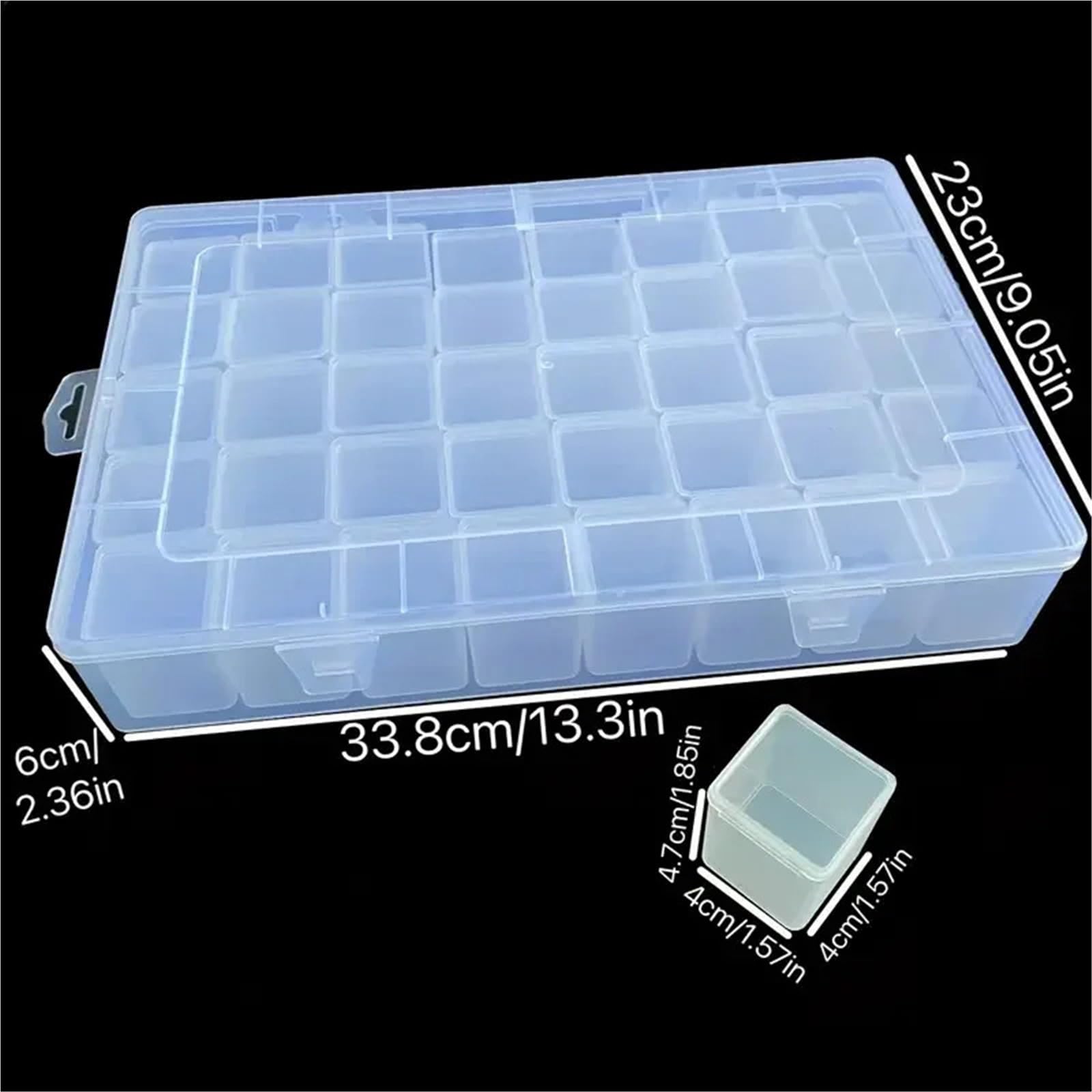 Aufbewahrungsbox für Fuse Beads Großes Kunststoff-Aufbewahrungsbox-Set, 40 Gitter, transparente Kunststoff-Aufbewahrungsbox – perfekt for Perlen, Schmuck und Kunsthandwerk(1Pcs)