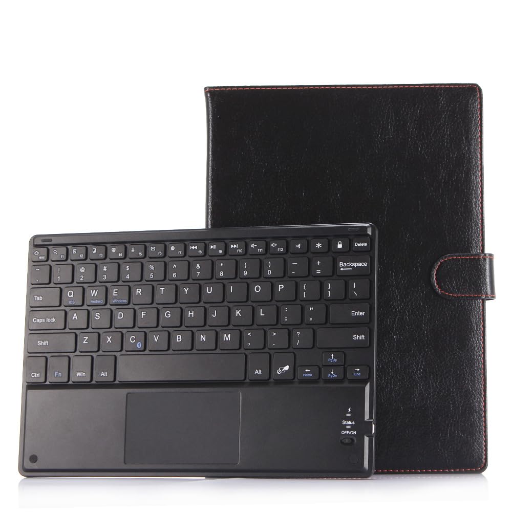 kuaijiexiaopu Funda Universal con Teclado y Soporte abatible Compatible con Todas Las Series de tabletas de 9 a 10 Pulgadas