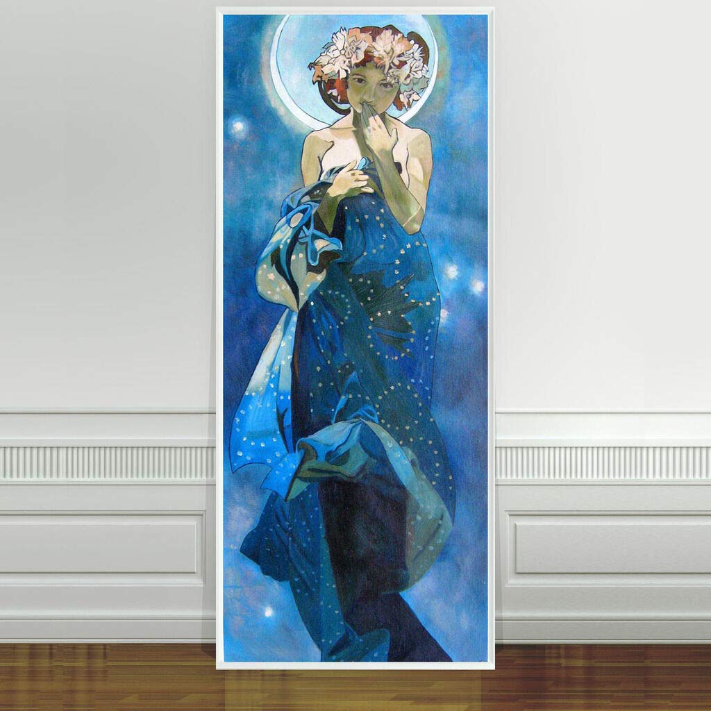 Amazon.com: Stunning Alphonse Mucha Moon And Stars ~ CANVAS