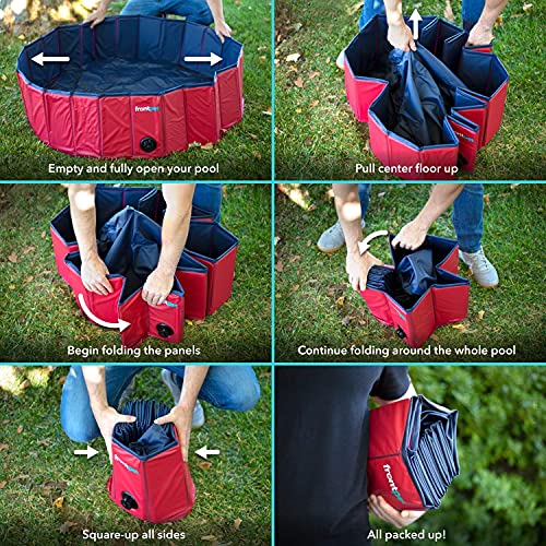 Frontpet Piscina dobrável para cães – Piscina dobrável para animais de estimação, banheira e piscina