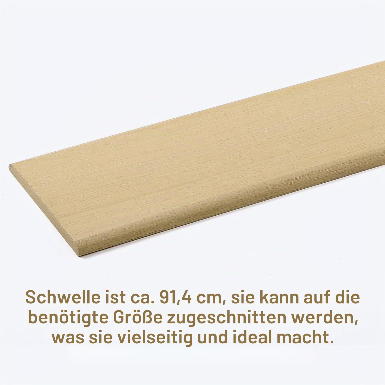 Wonderjune Türübergangsleiste Holz Schwelle Übergang Unlackiert Massiv Roteiche Innenschwelle Türschwelle Türschwelle Reduzierschwelle (91,4 x 16,5 x 1,3 cm)