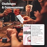 Vista 5 de Juego de Cartas para Beber Bilingüe Español-Inglés Divertidos Juegos de Fiesta con Alcohol para Adultos Emocionante Juego de Mesa para Noches