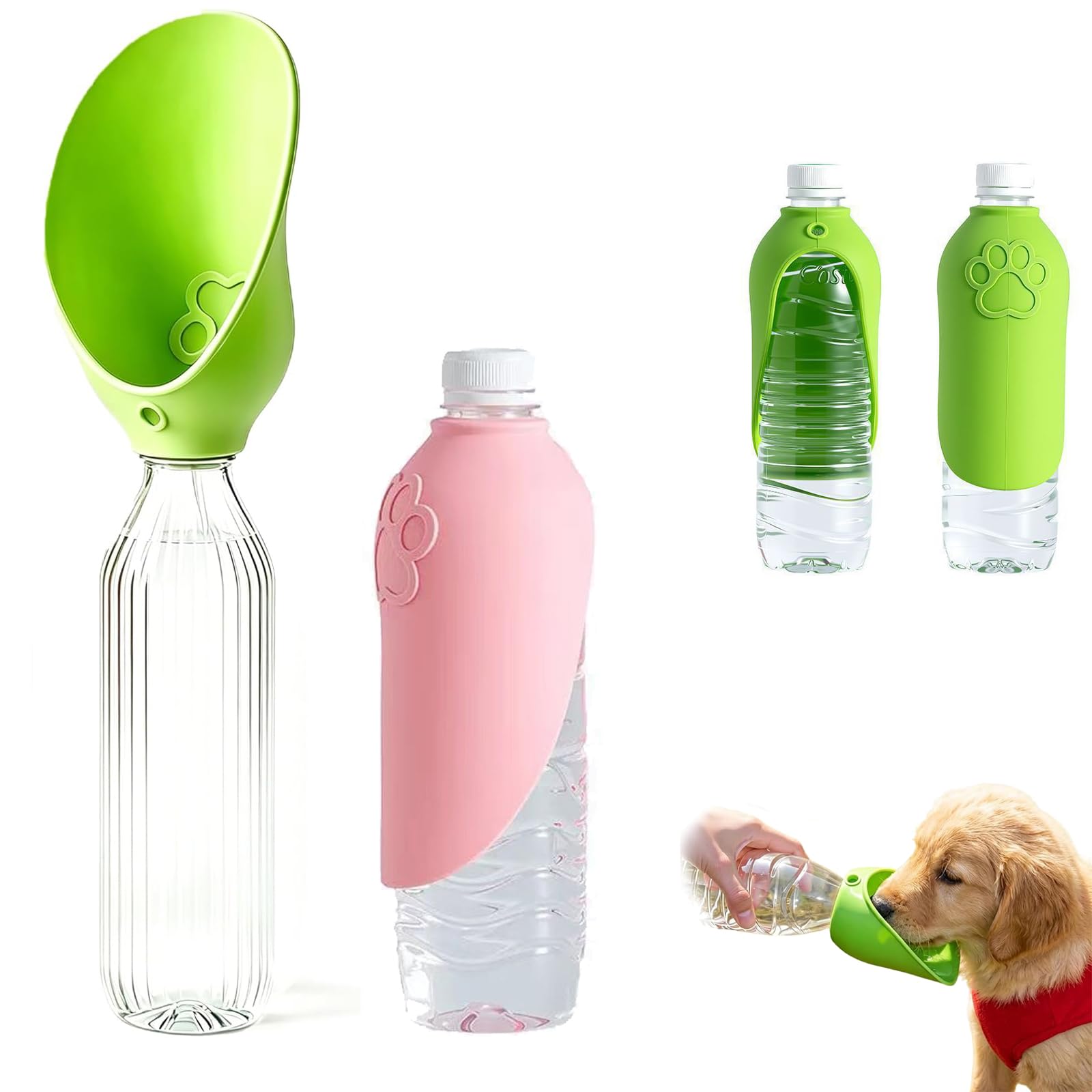 Silicone Portable Dog Water Bottle Adapter, Drinking Cap for Bottles Dogs