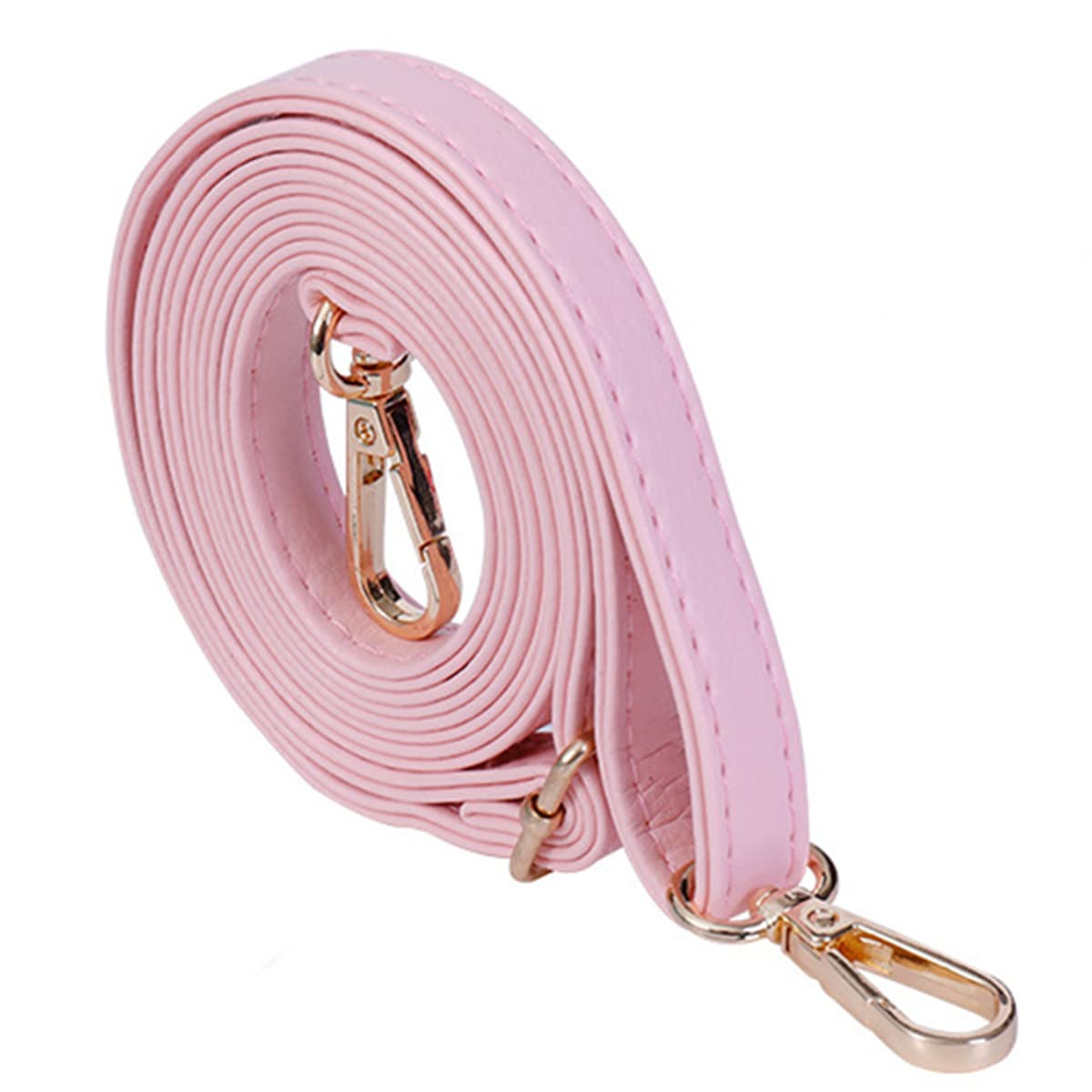 1pc Adjustable Shoulder Crossbody Straps 30-55inch PU Leather Bag Strap with Gold Clasps for Replacement Accessories (Pink)