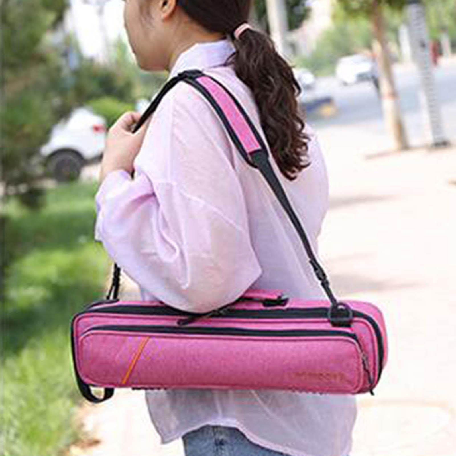 F Fityle Estuche para Flauta Ligero Accesorios para Flauta Portátil Resistente Al, Rojo
