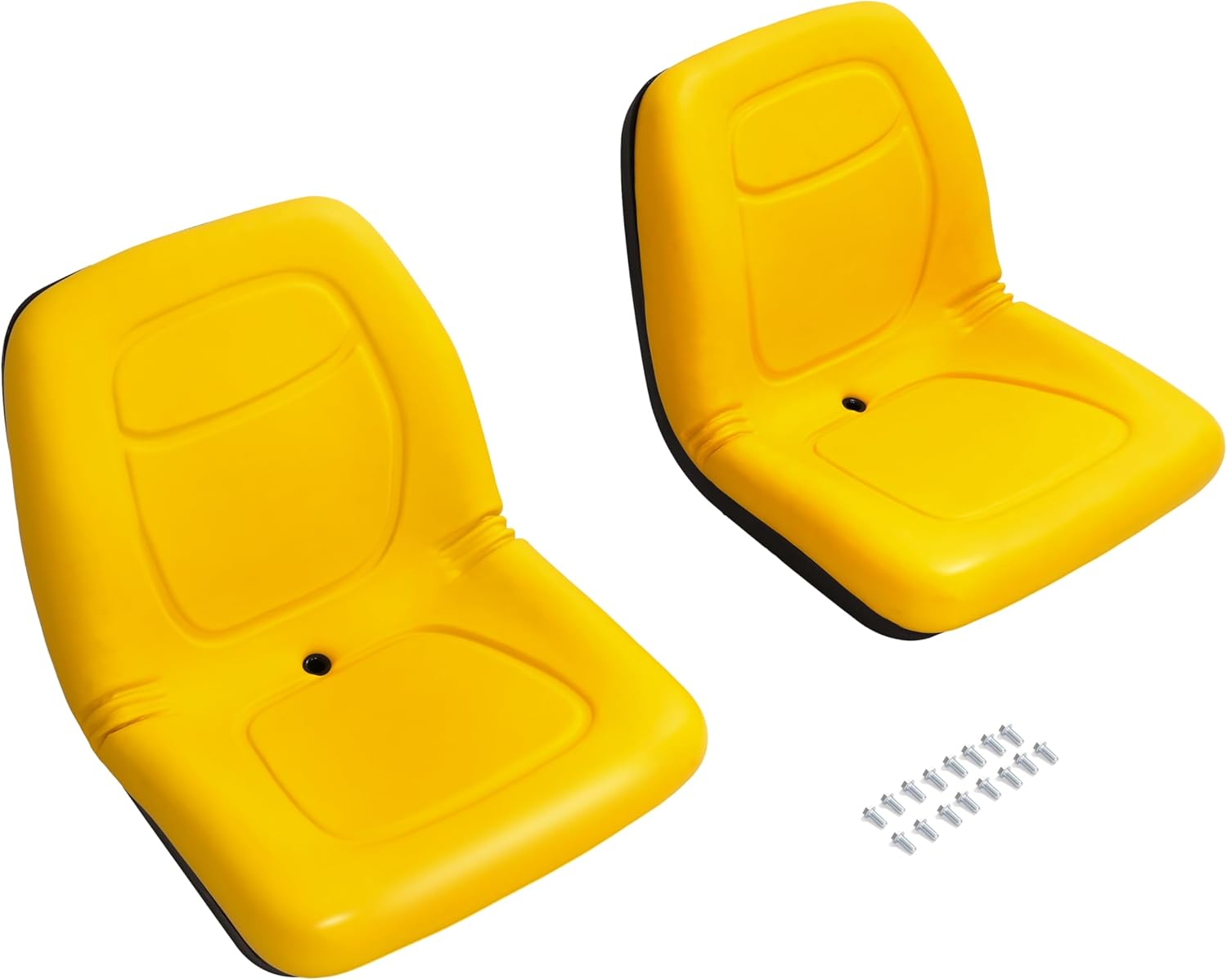 ALMULOO 2 PCS Seats Replacement for VG11696 Compatible with John Deere Gator Turf XUV 550 4X2 4X4 HPX 6X4 D TRAIL 850D Plastic(PU) Yellow Pair High Back Tractor Seats