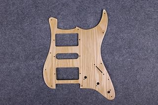 Yinfente Electric Guitar Pickguard Wooden Guitar Pick Guard Scratch Plate HSH for Stratocaster Strat Guitar HSH pickups holes