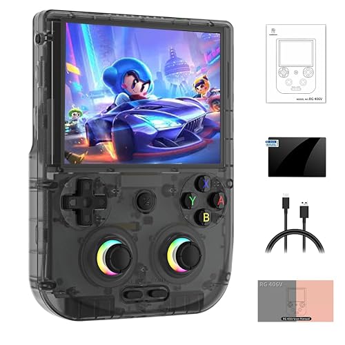 JOYARCH RG406V - Consola de juegos de mano retro, Android 13, 5500 mAh, 4 pulgadas, 960 x 720P, pantalla…
