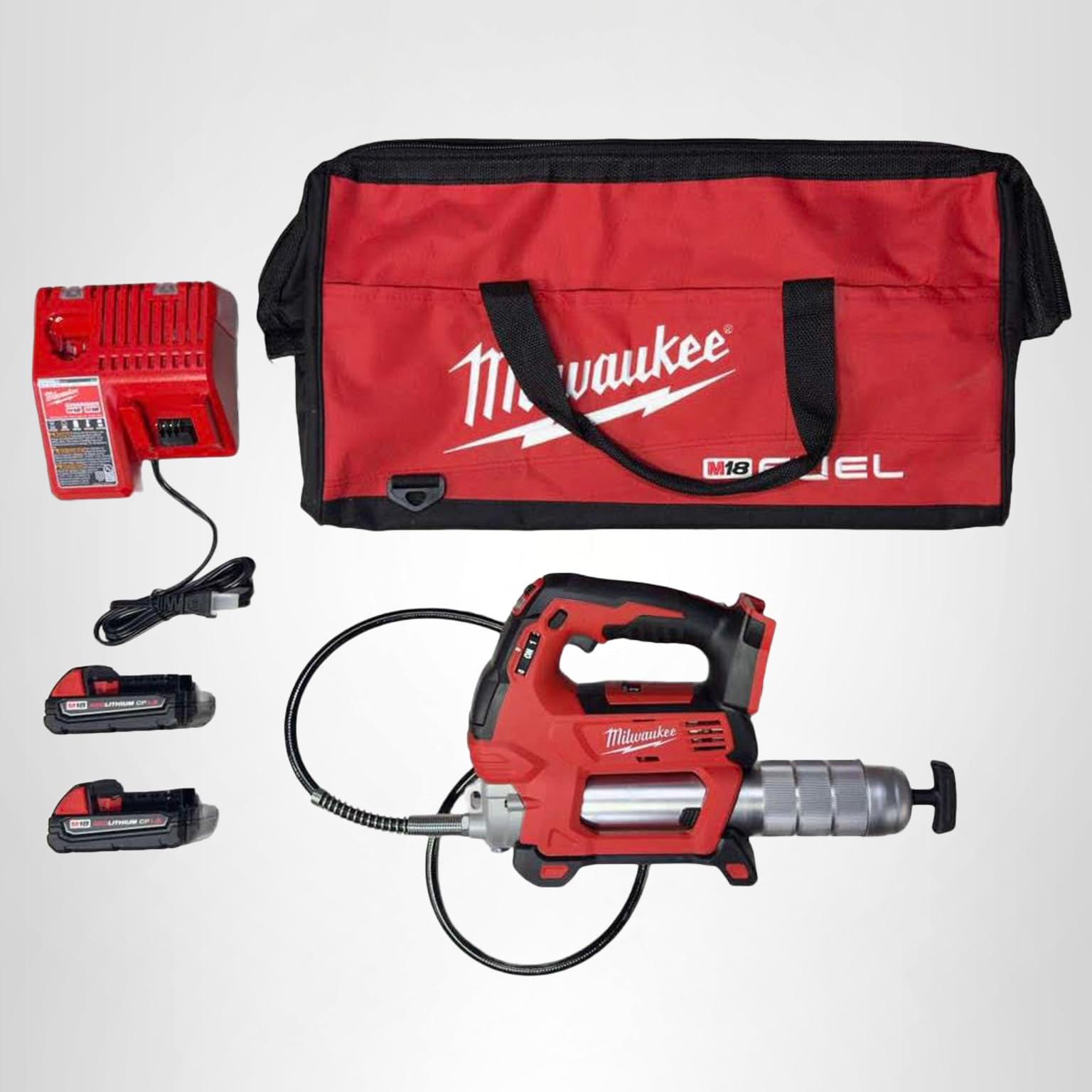 Amazon.com: Milwaukee 2646-22CT M18 2-Spd Grease Gun Kit W/2 Cmpt