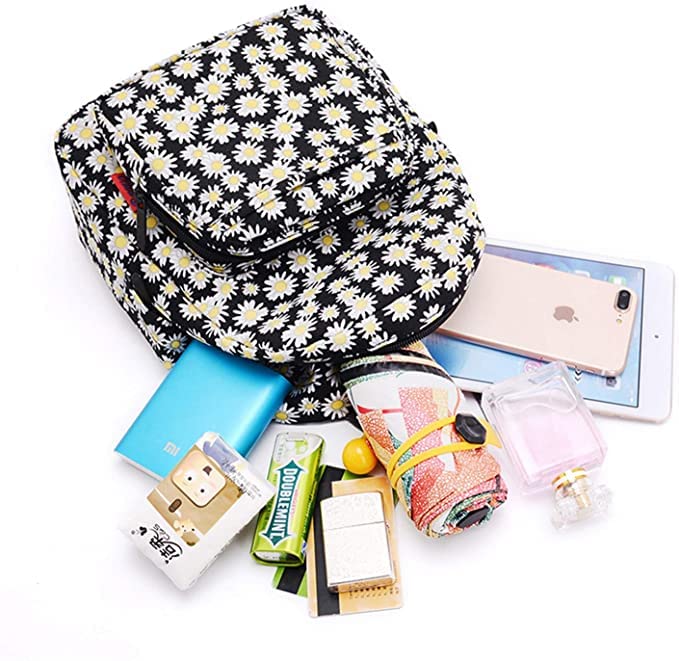 Bravo BTS Mini Backpack, Beautiful Fashion Design Casual Daypack, All Purpose Usage Bag 9" (Daisy Black)3