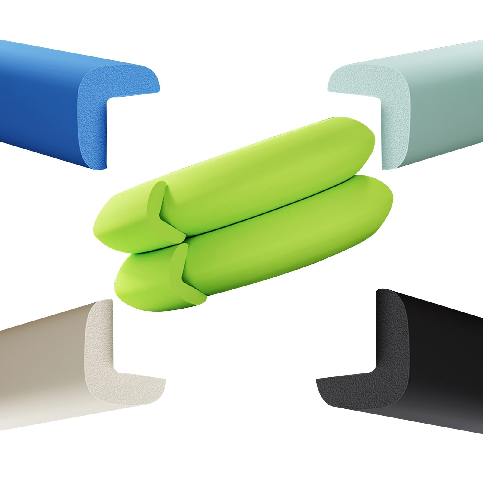 Furniture Corner Guard Edge, Sharp Edge and Furniture Guard Corner U Shape,for Furniture and Tables Protector(Green,10M)
