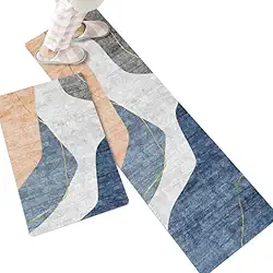 Kit 2 Tapetes de Cozinha Antiderrapante e Absorvente | Conjunto para Pia e Fogão | Tapete Passadeira de Piso | Tapete Lavável para Cozinha - LAUZANE SHOP