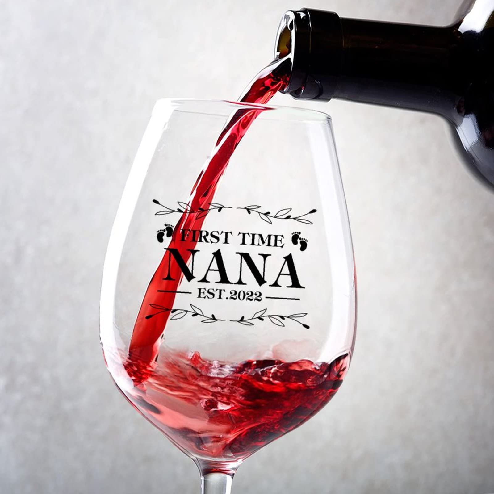 Verres à vin Promoted to Nana le cadeau d'anniversaire pour future grand-mère