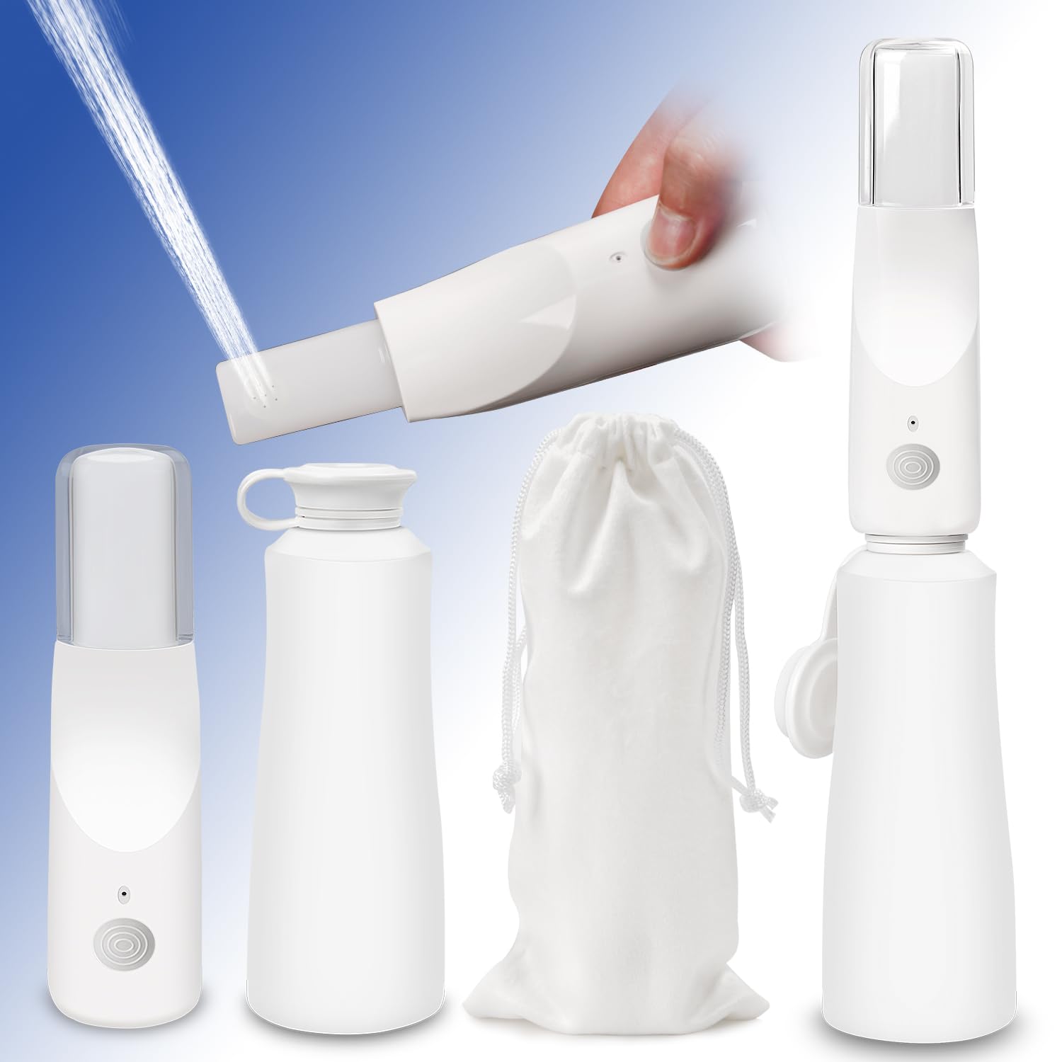 Bidet portatile da viaggio per donne/uomini, con 3 opzioni di pressione, USB C, spruzzatore elettrico ad alta pressione bidet per igiene personale, pulizia lenitiva post-partum/cura delle emorroidi