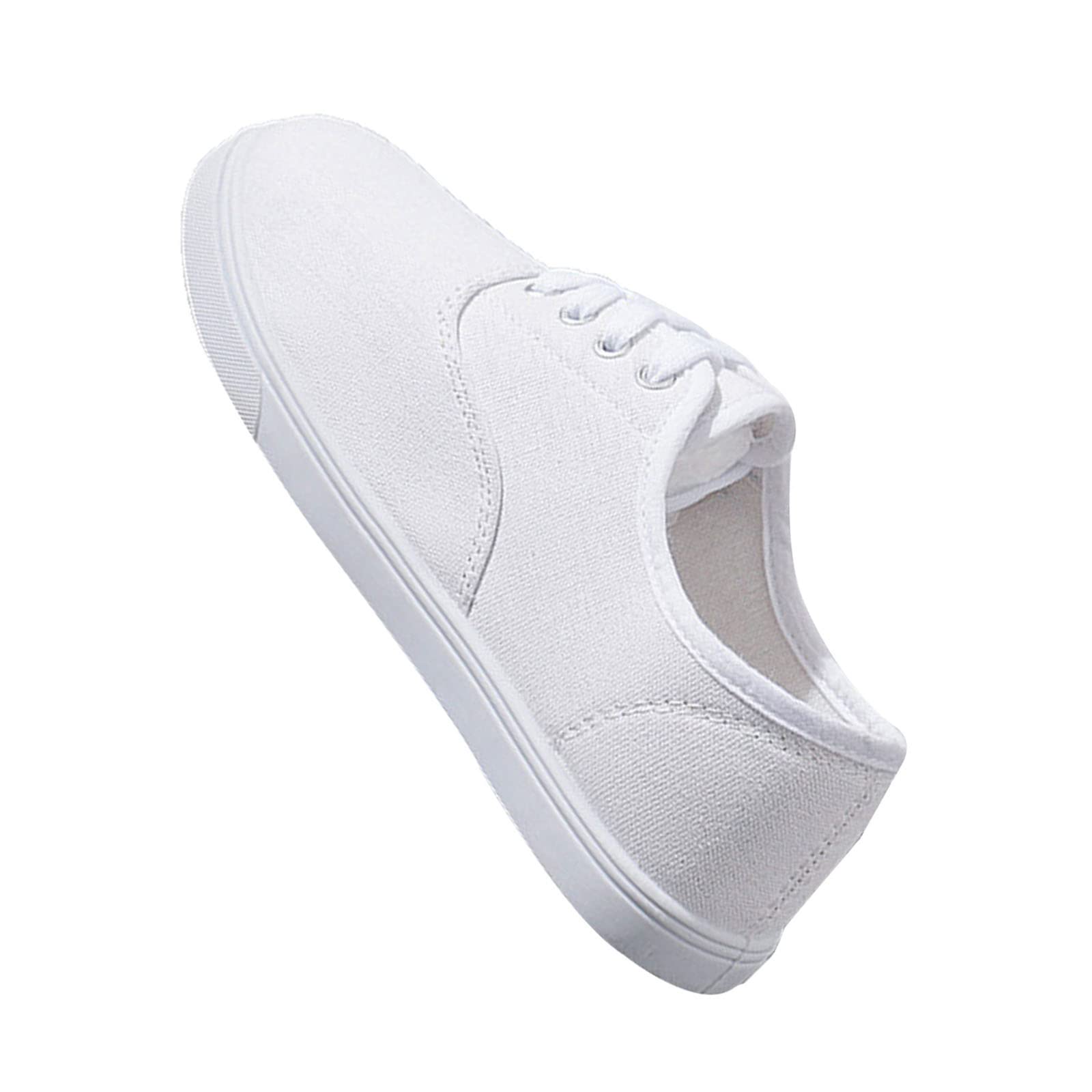 Zapatos de lona de caña baja para Kung Fu y Tai Chi con suela de goma en color blanco
